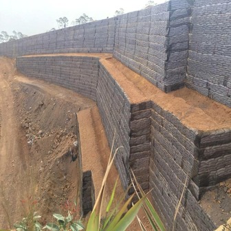 Reinforced Soil Walls with  Wrap Around  Fascia