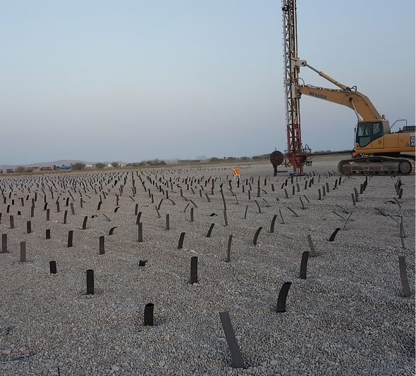 Ground Preparation for Construction of Oil Storage Tanks using TechDrain Prefabricated Vertical Drain at Iran.
