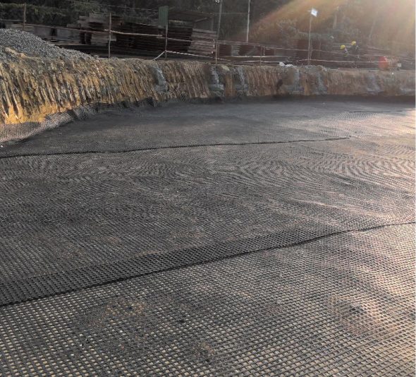 Use of Techgrid Biaxial Geogrid as Part of Ground Improvement System Beneath DCU Feed Storage Tank at Numaligarh Refinery Expansion Project, Assam.