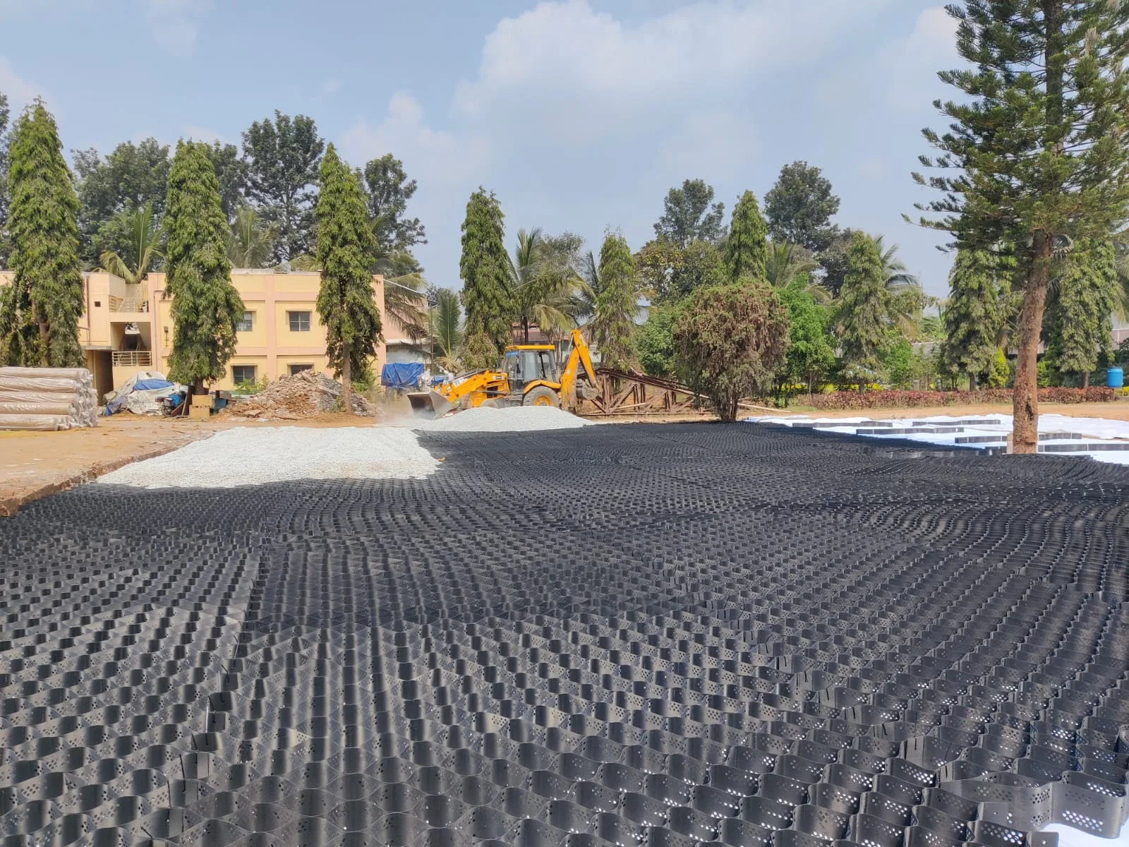 Ground Improvement using Geocell for Trucks Parking Area