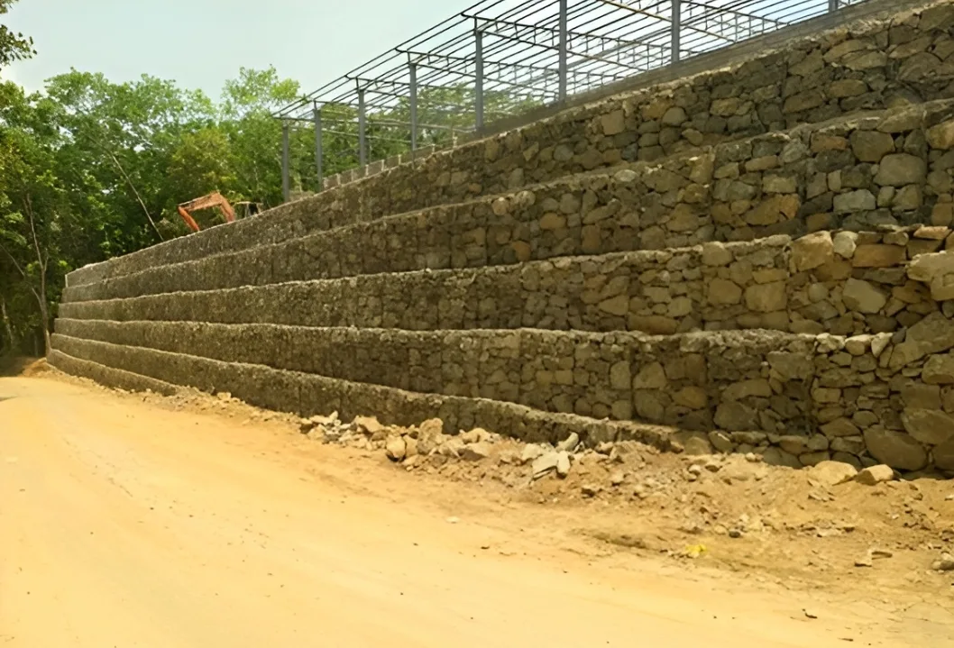 Gabion Retaining Structures for Factory Premises, Ernakulam, Kerala