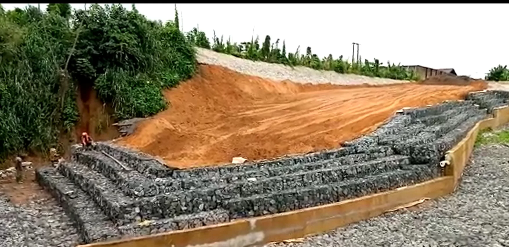 Gabion Retaining Wall at Greenland, Kerala