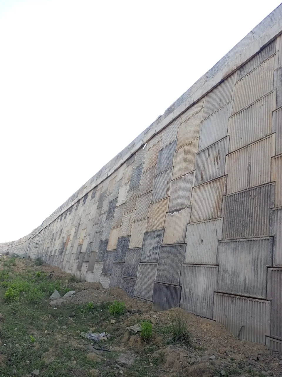 Two-Tier Reinforced Soil Wall at Bimalgarh ROB