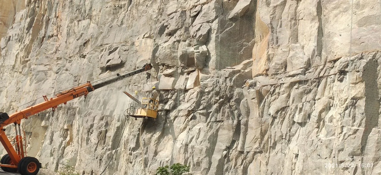 Rockfall Protection Works near the Road Adjacent to Bio-Diversity Park, Hitech City, Hyderabad of TSIIC Cyberabad Zone