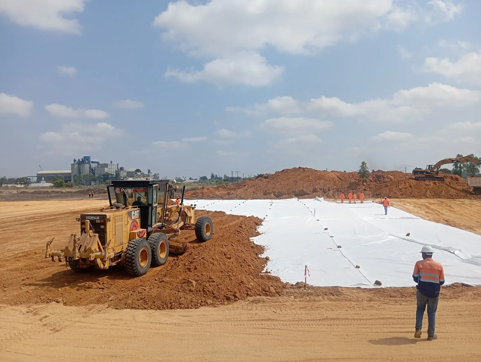 Shallow ground improvement at a ports site