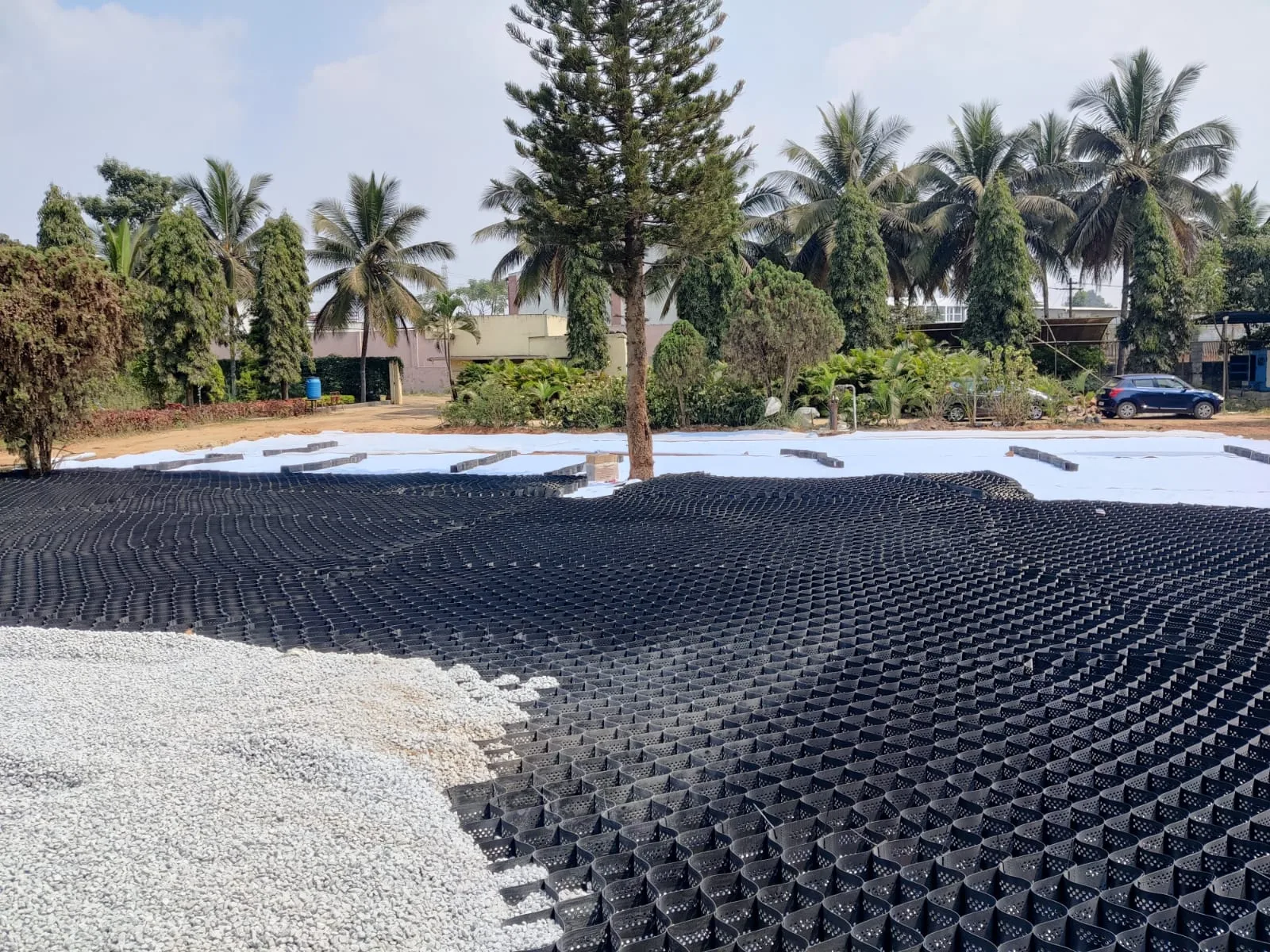 Ground improvement works at a real estate development site