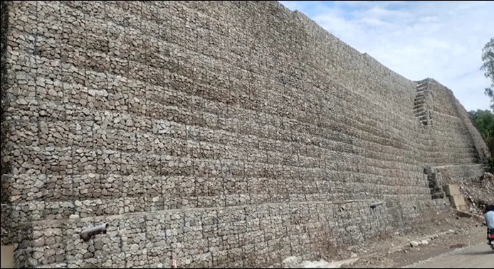 Valley-Side Road Retention Works using TechFab Gabion Fascia Reinforced Soil Wall on Pathankot to Mandi Highway (NH-154), Himachal Pradesh