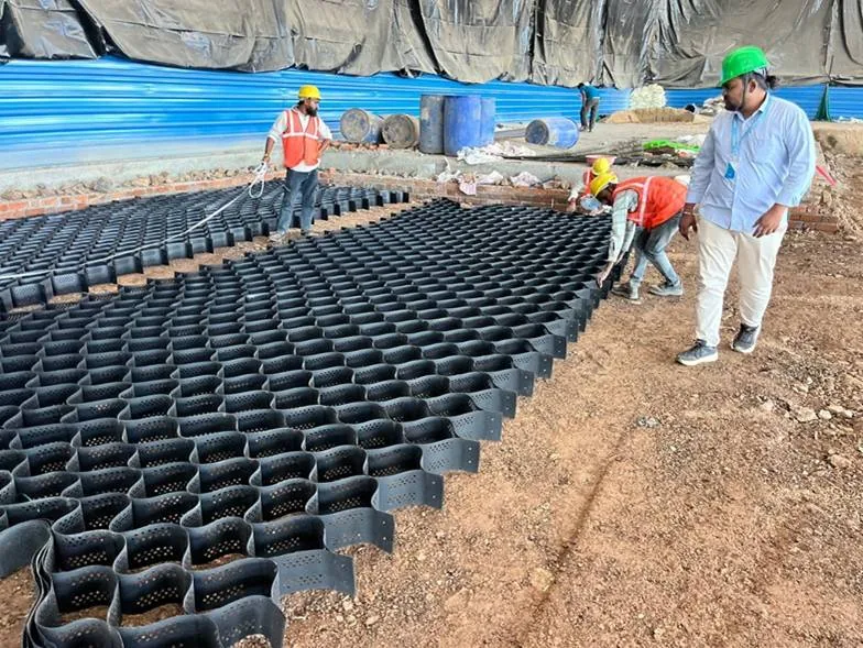 Ground Improvement for a Warehouse Floor Subgrade using TechCell Geocell at Halol, Vadodara, Gujarat